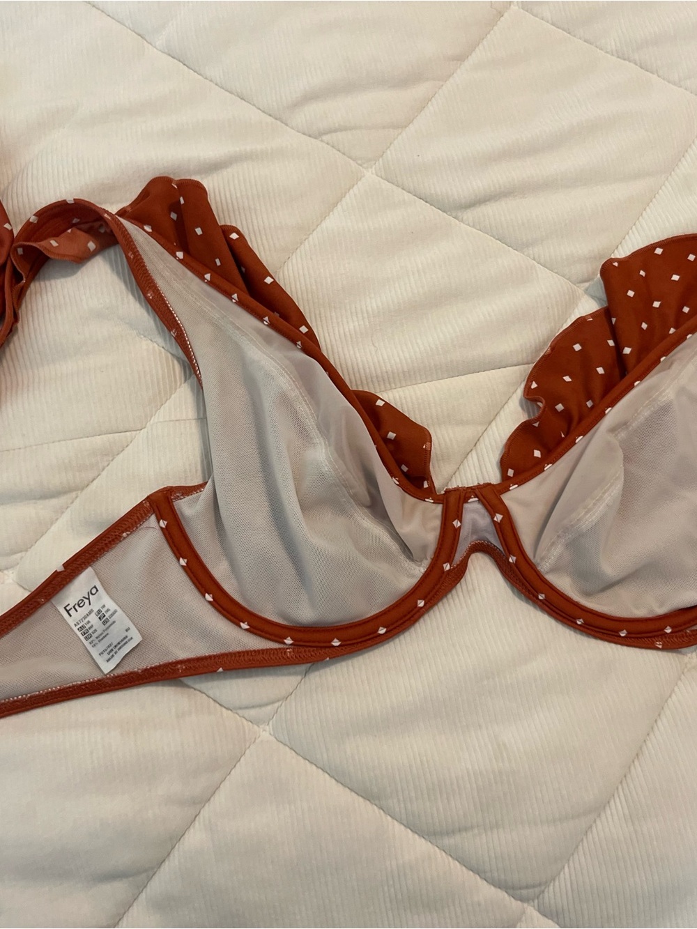 Freya Rust Orange Ruffle Two-Piece Swim Set - Picture 6 of 6